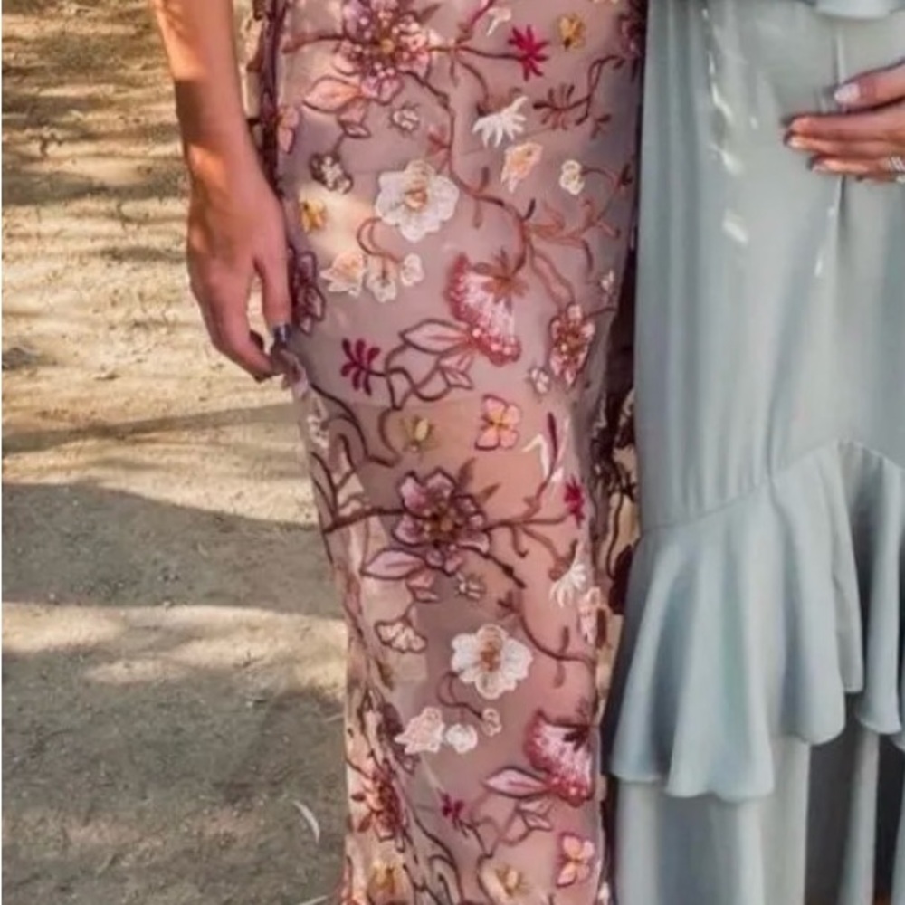 For Love And Lemons Pink Beatrice Maxi Dress